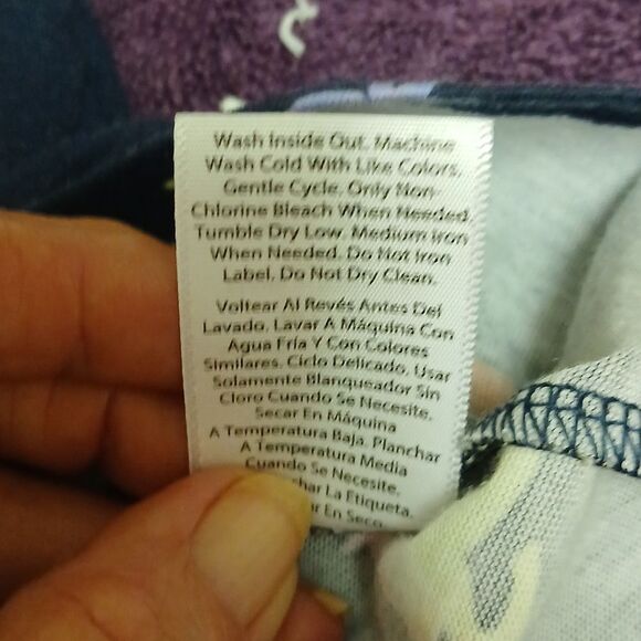 WONDER NATION Girls Cinched Front Cropped at Waist Pullover Navy Unicorn Top 7/8 - Picture 7 of 7